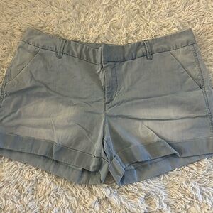 Light wash denim shorts